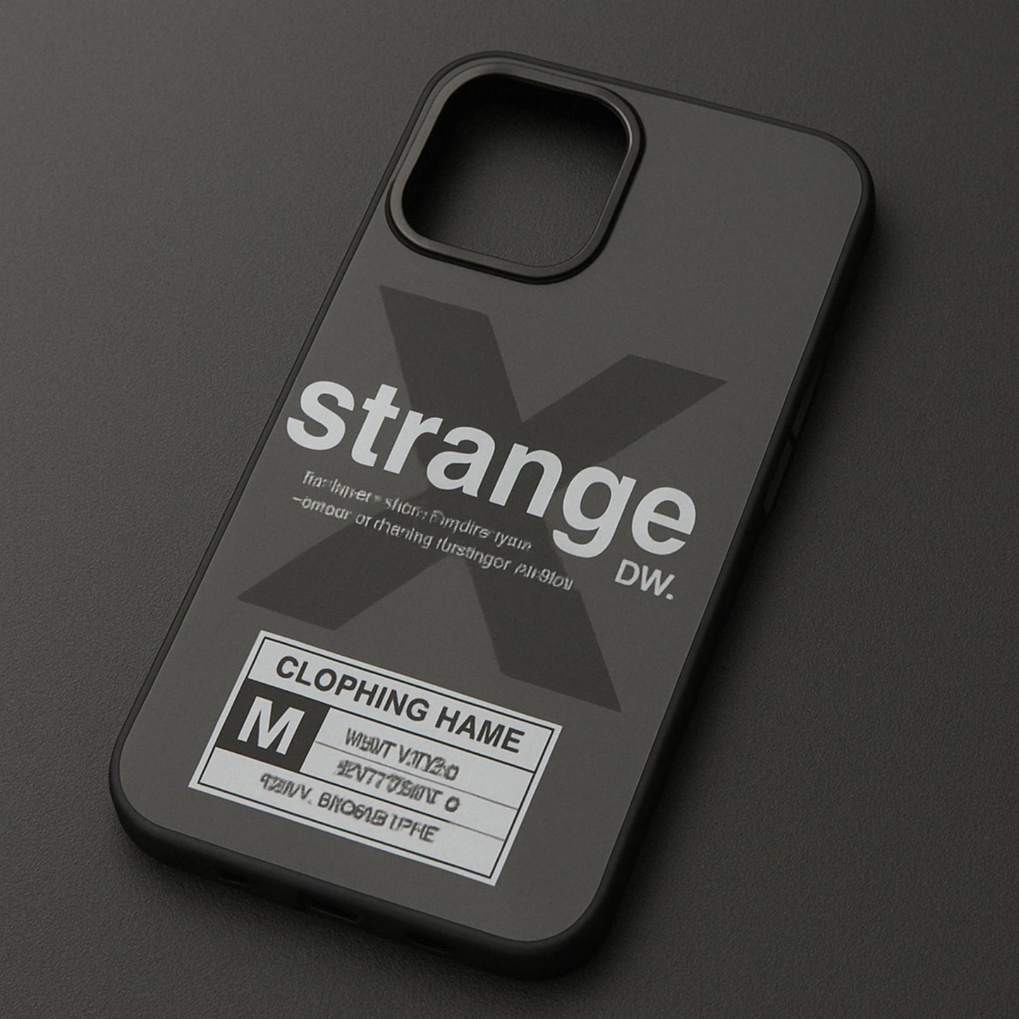 Streetwear Case for iPhone 14 Pro – Minimalist Silicon Cover with Graphic Label Print